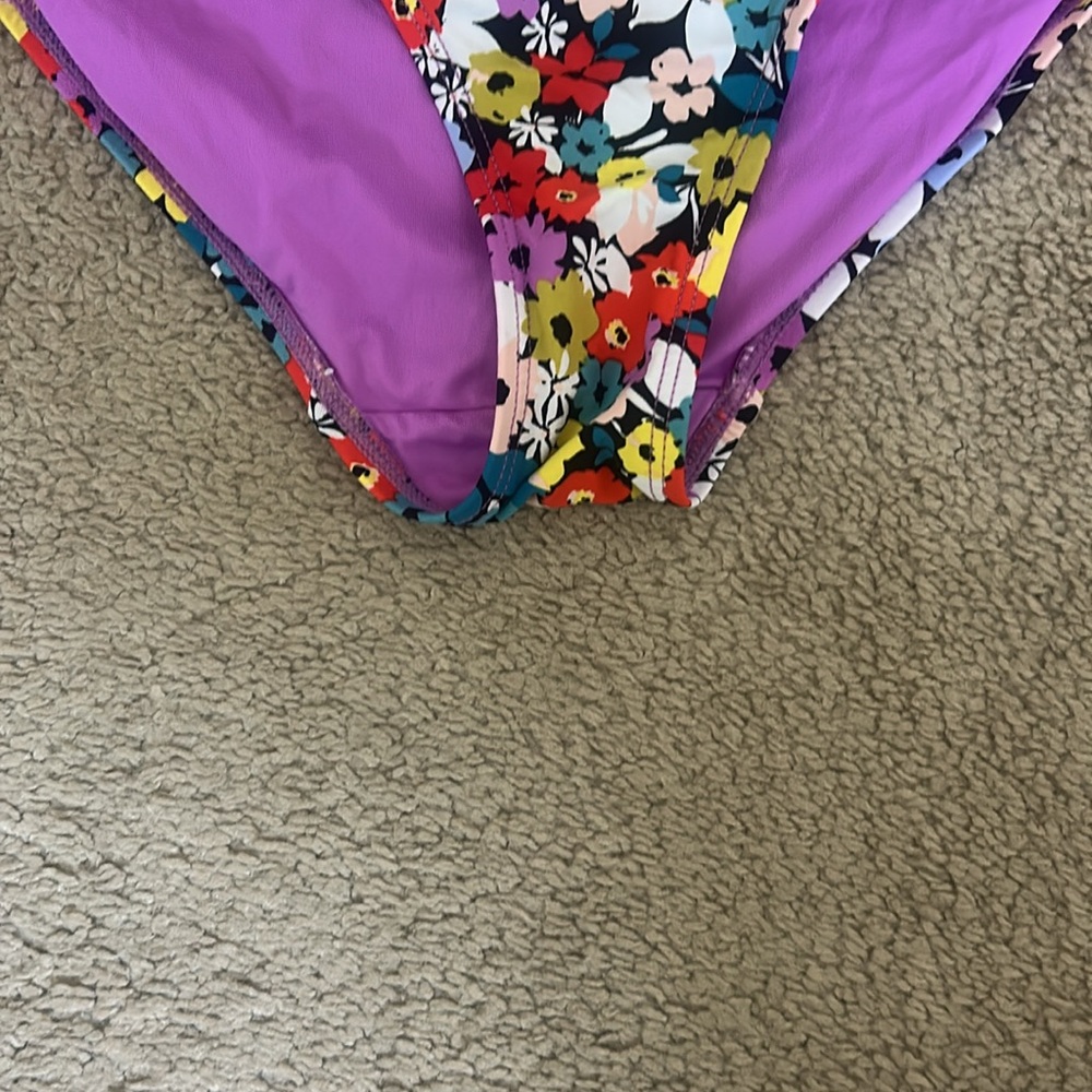 Anne Cole Floral Halter Bikini size LG - Picture 5 of 7